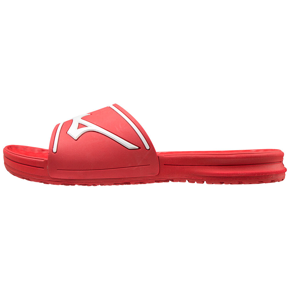 Panske Šlapky Mizuno Relax Slide 2 Červené/Biele Vypredaj KYTR49271